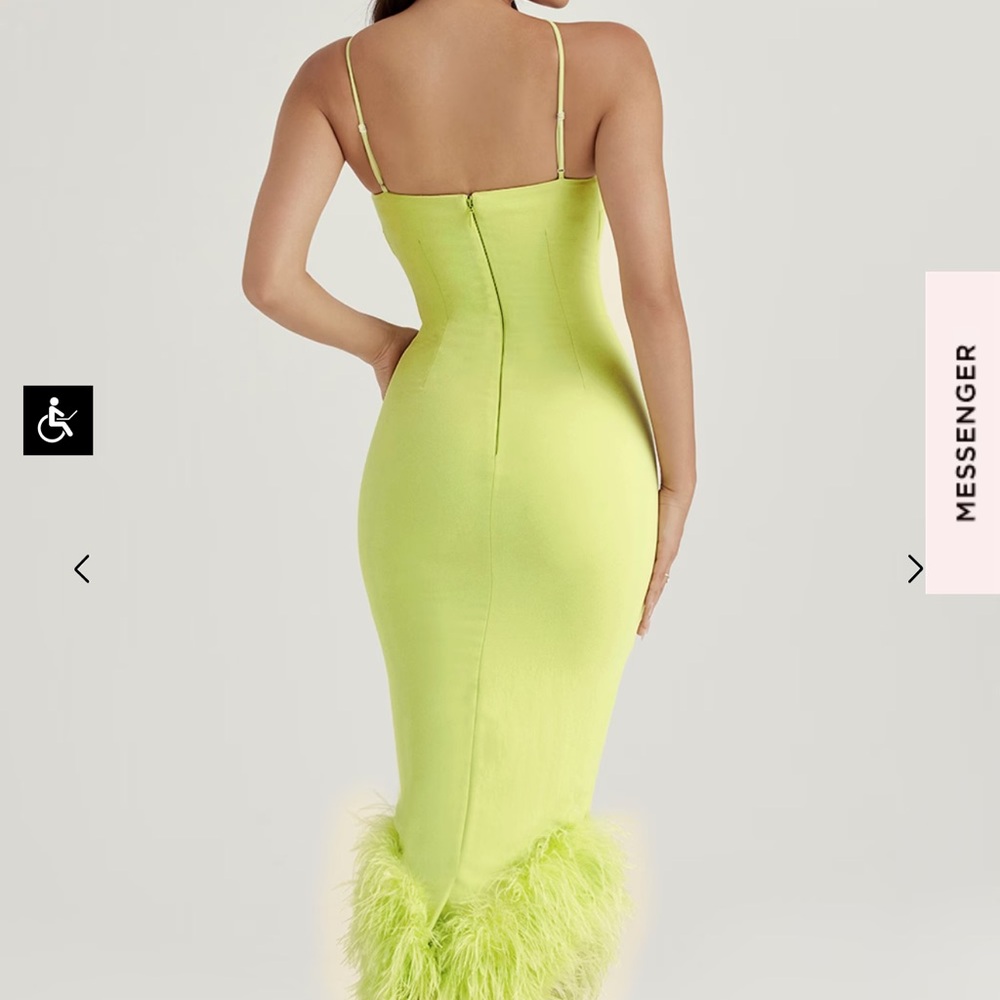 House of CB ALESSIA LIME MIDI DRESS - Picture 5 of 9